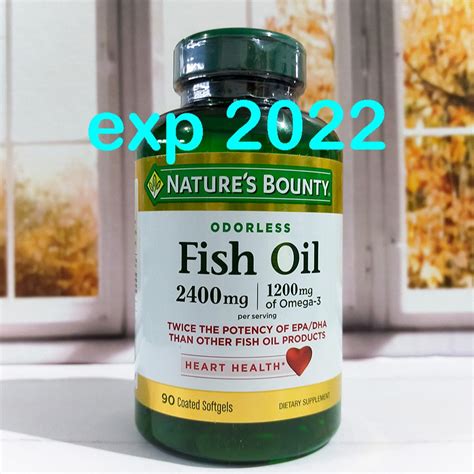 Jual Natures Bounty Fish Oil 2400 Mg Isi 90 Coated Softgels Shopee