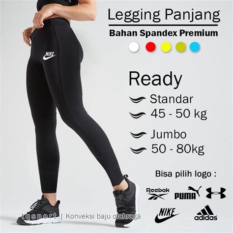 Jual Celana Legging Senam Sport Panjang Standar Bb Kg Jumbo