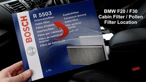 Bmw F Series Cabin Filter Pollen Filter Location Youtube