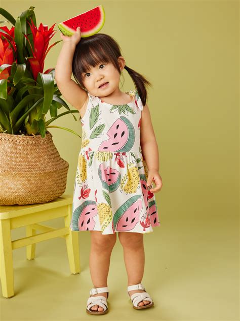 Tie Shoulder Baby Dress | Tea Collection