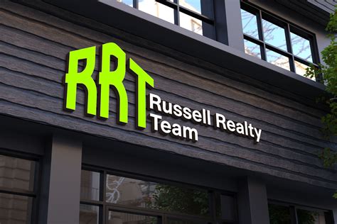 Masculine Serious Real Estate Logo Design For Russell Realty Team By