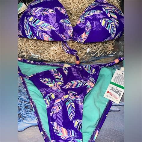 Hobie Swim New Hobie 2 Pc Bikini In Large Stitch In Padding