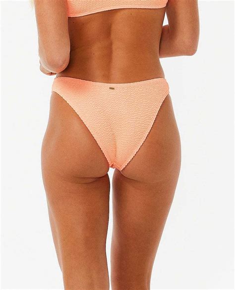 Women Rip Curl Bikini Bottoms Sunshine Cheeky Coverage Bikini Bottoms