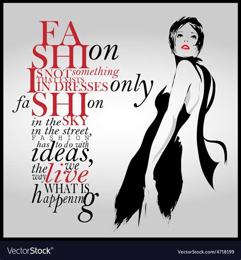 Fashion quote with modern girl Royalty Free Vector Image