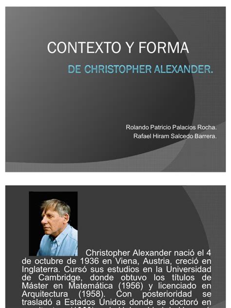 Christopher Alexander | PDF