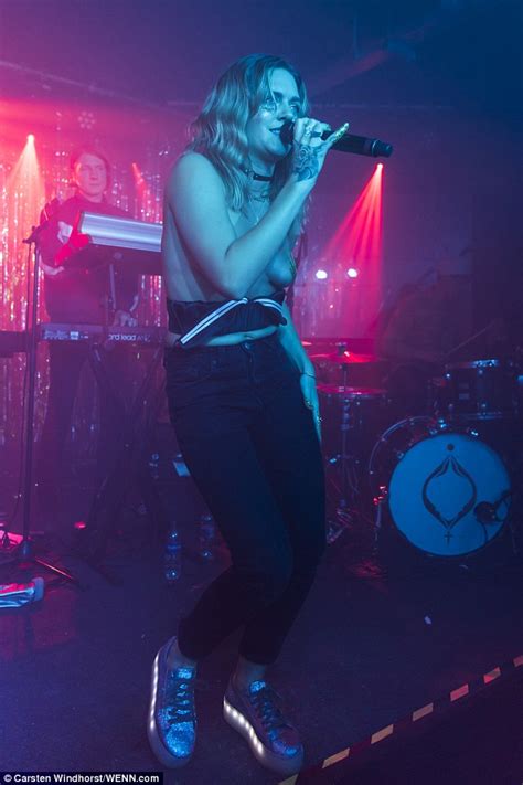 Topless Tove Lo Performs With Glittering Cannabis Leaves In London Show