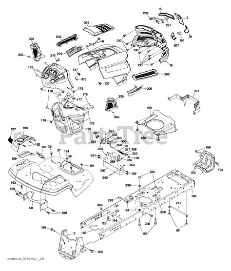 Husqvarna Gt 48 Dxls Husqvarna 48 Garden Tractor Original Chassis Frame Parts Lookup With