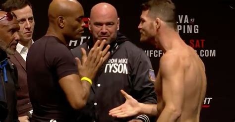 Photos Anderson Silva Vs Michael Bisping Staredown Just Happened