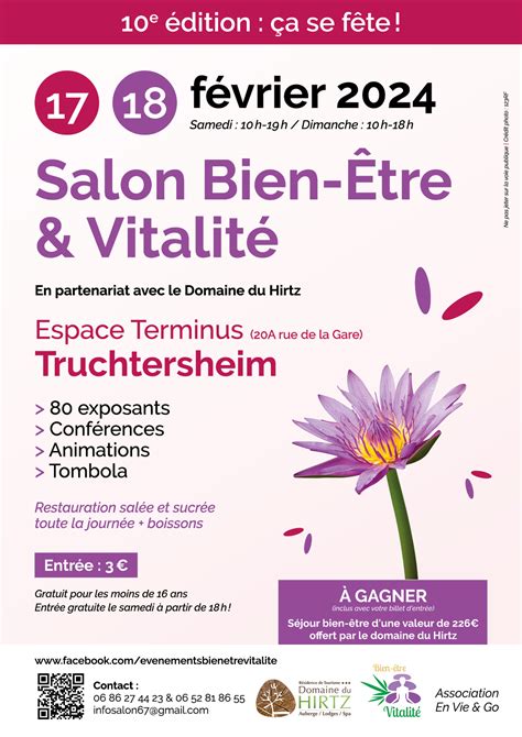 SALON DU BIEN ETRE ET DE LA VITALITE À TRUCHTERSHEIM LES 17 ET 18