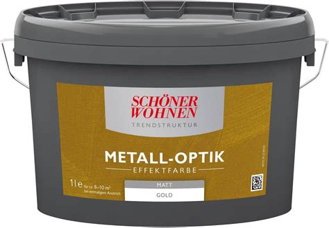 Schöner Wohnen 1 L Metall Optik Effektfarbe Gold matt für ca 10 m²