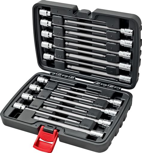 Carbyne Piece Extra Long Hex Allen Bit Socket Set Ball End Sae