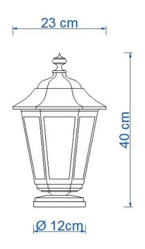 Farol Colonial Plastico Hexagonal De Piso O Poste Columna En Venta En