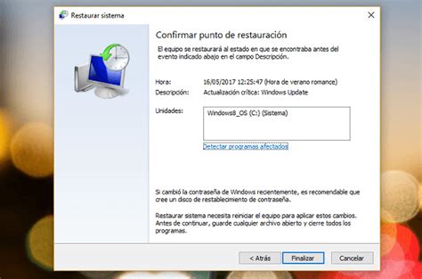 C Mo Restaurar El Sistema Con Windows