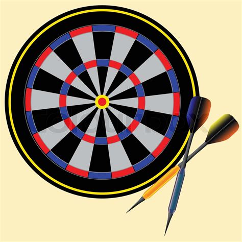 Target Darts Stock Vector Colourbox