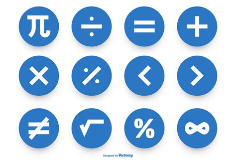 Math Symbol Vector Icon Collection 142757 Vector Art At Vecteezy