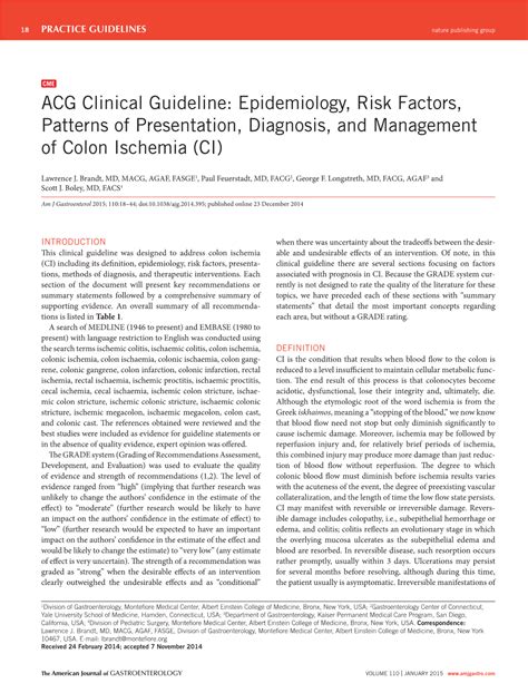 ACG Clinical Guideline Epidemiology Risk Factors Patterns Of