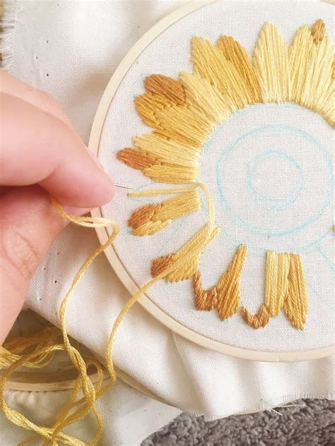 Sunflower Embroidery Download Floral Embroidery Pattern Hand Embroidery Download Maggie Jos