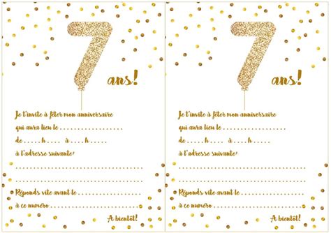 Arriba Imagen Carte Invitation Anniversaire A Imprimer Fr