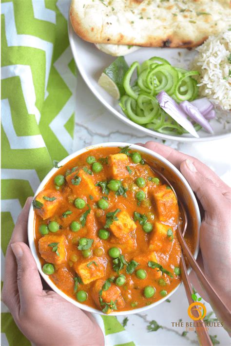 Easy Matar Paneer Video Recipe Thebellyrulesthemind