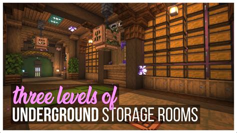 My Three Levels Of Underground Storage Rooms Minecraft Build Ideas