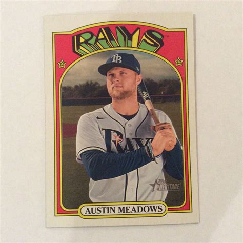 Topps Heritage Baseball Austin Meadows Tampa Bay Rays Ebay