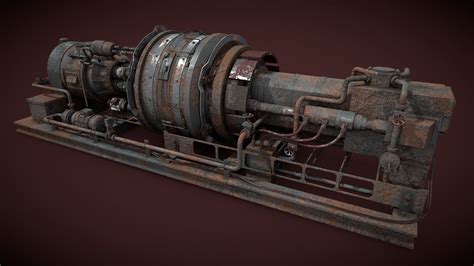 Rusted Machinery Device Deep Dsea