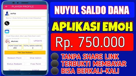 Cara Nuyul Apk Emoh Aplikasi Penghasil Saldo Dana Shopeepay Dan