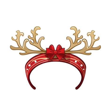 Christmas Santa Reindeer Headband Symbol Christmas Decoration Vector Illustration Santa T