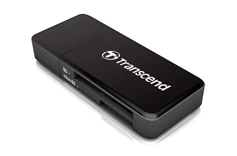 Lecteur De Cartes SD MicroSD USB 3 0 Transcend Noir Fourniture Bureau