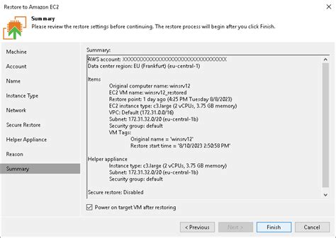 Step Verify Restore Settings User Guide For Vmware Vsphere