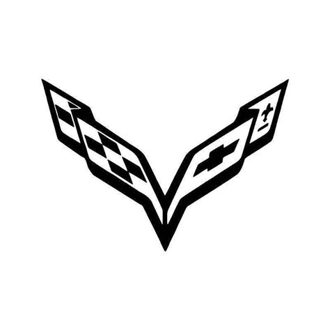 Corvette Flags Logo 1 Vinyl Sticker