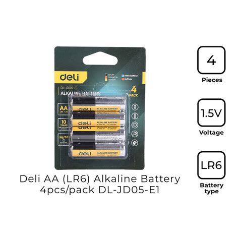 Deli Dl Jd E Aa Lr Alkaline Battery Pcs Pack Lazada Ph