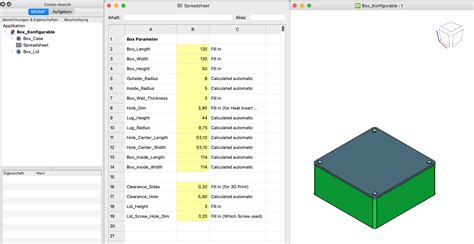 Variable Box Konfigurable By Freecad Spreadsheet By Leon Reijnders