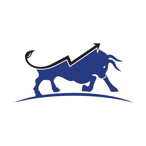 Financial bull logo design. Trade Bull Chart, finance logo. 10949104