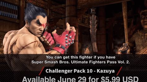 New Smash Dlc Character Kazuya Revealed