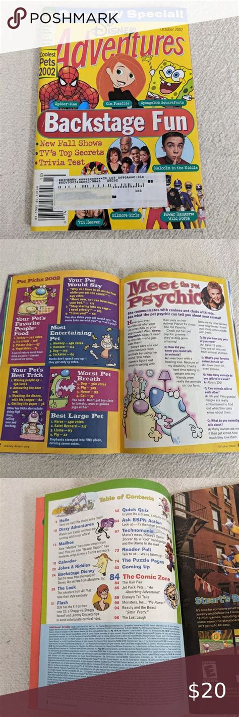 Disney Adventures Magazine Spider Man Kim Possible Spongebob