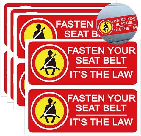 Amazon Fasten Your Seat Belt Sticker 2X5 Inch Fasten Your Seat