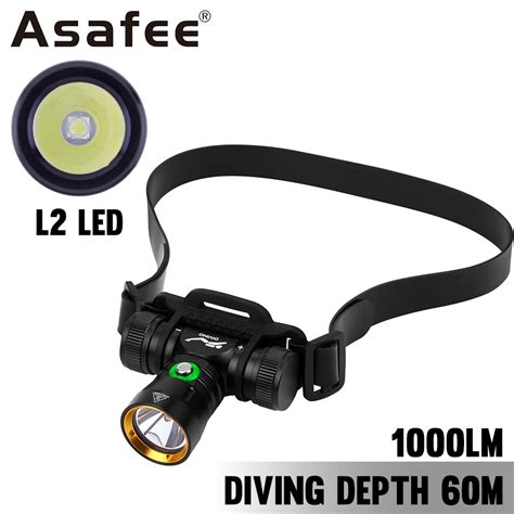 Asafee DH100 ไฟฉายดานา 1000LM L2 LED ชารจ USB กนนา 60 เมตร