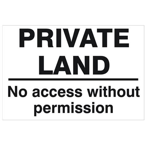 Private Land No Access Without Permission Sign Mole Online