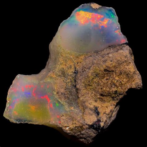 100 Natural Welo Fire Ethiopian Opal Rough Gemstone 15 Ct 21X15X10 Mm