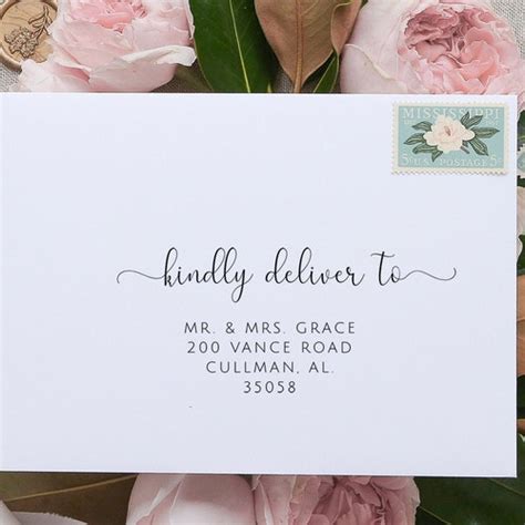 Modern Wedding Envelope Template DIY Printable Wedding Etsy