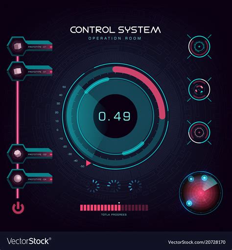 Interface ui design graphic hud Royalty Free Vector Image