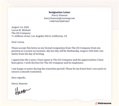 How To Write A Resignation Letter Tips Examples Templates Formal