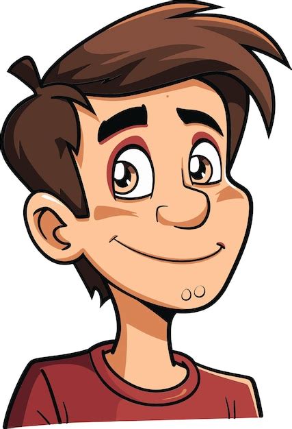 Un Personaje De Dibujos Animados Con Una Sonrisa En La Cara Vector