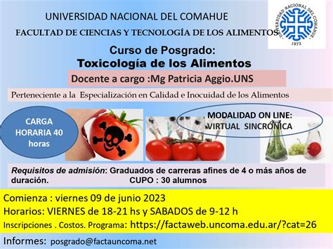 Curso De Posgrado Toxicolog A De Los Alimentos Factaweb