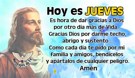 Oración para el día Jueves Mensajes de Fe