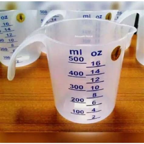 Jual Gelas Takar Ukuran 500 Ml Bahan Plastik Cangkir Mug Teko Ukur