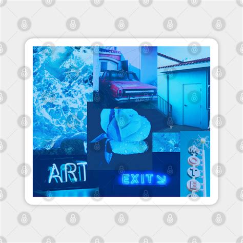 Pastel Blue Aesthetic Collage Blue Aesthetic Magnet Teepublic