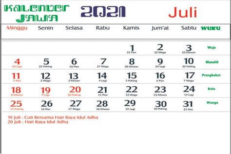 Kalender 2021 Lengkap Jawa Kalender Nasional Tahun 2021 Atau Kalender Masehi Ini Dilengkapi