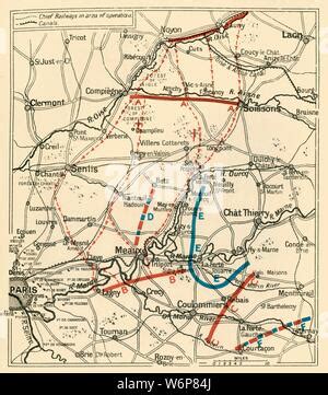 Mappa Di La Prima Battaglia Della Marna Foto Stock Alamy